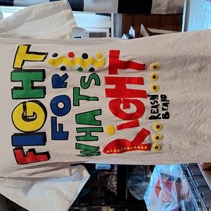 Reason Brand Fight for What's Right White T-shirt Size XL